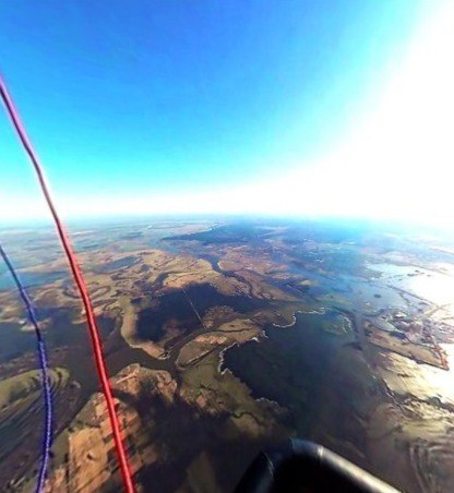 Воздухоплаватели сделали панорамный снимок разлива Оки‍