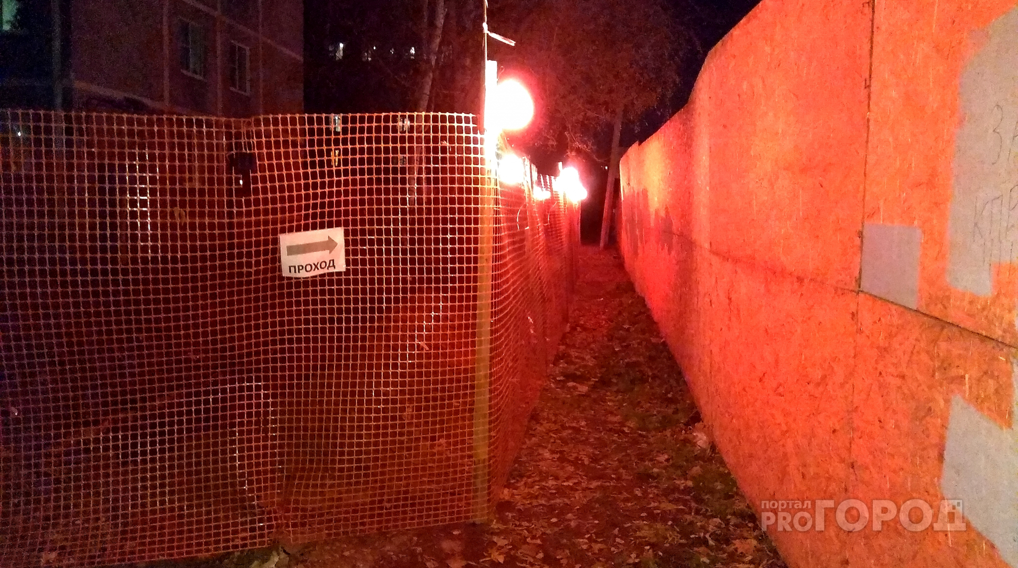 В Рязани появился переулок красных фонарей. Местных жителей впечатлила аварийная подсветка