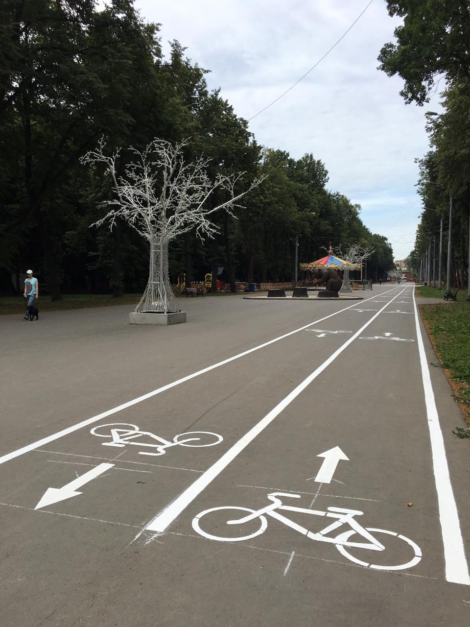 В Лесопарке появились 350 метров счастья для велосипедистов