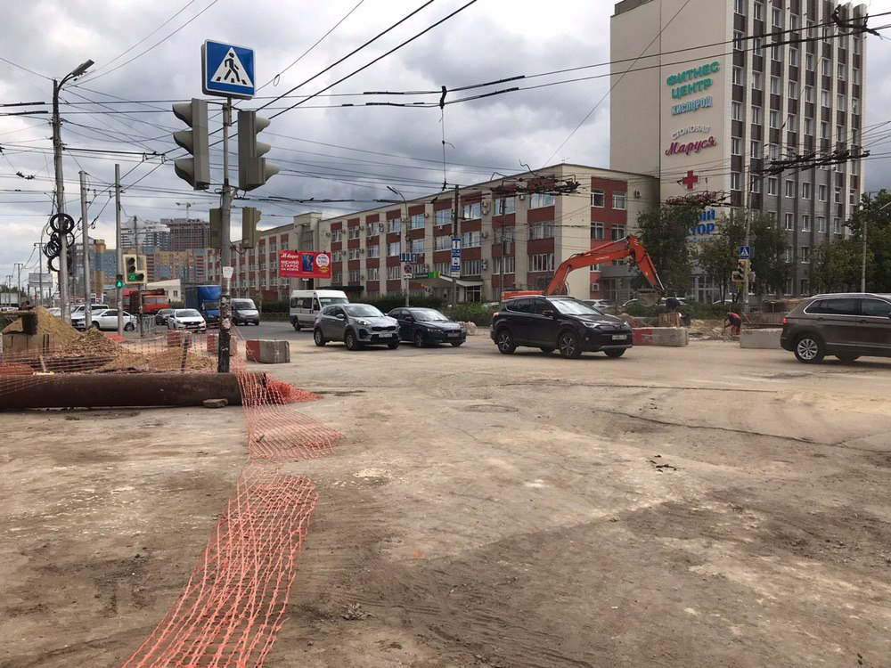 В Рязани возобновили движение на перекрёстке улицы Грибоедова с улицей Есенина