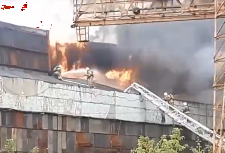 Пожар на комбайновом заводе в Рязани потушили