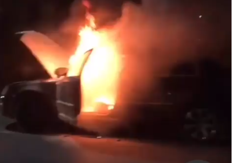 Ночью на улице Свободы сгорел автомобиль