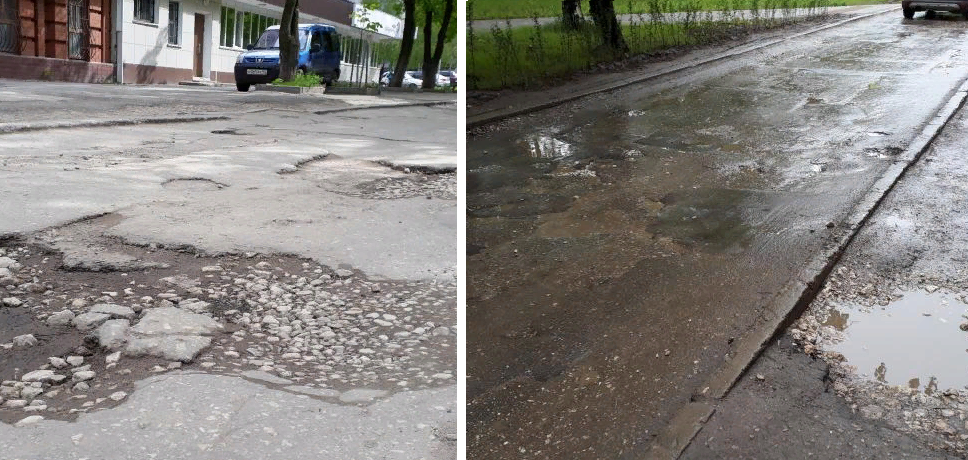 До ремонта и после: сравниваем фото дороги к роддому №1