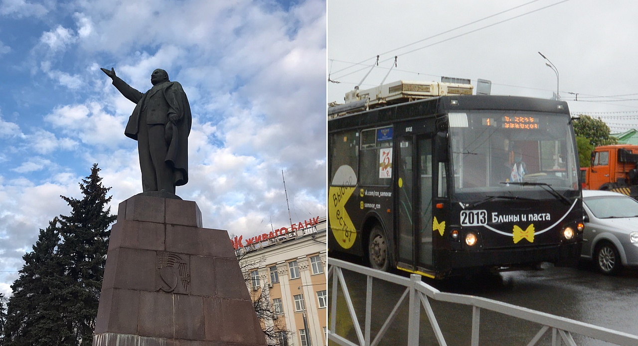Последствия реконструкции на площади Ленина: рязанка едва не попала под колеса маршрутки из-за троллейбусных проводов