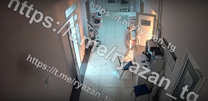 Первые минуты: появилось видео, как в рязанской больнице начался пожар