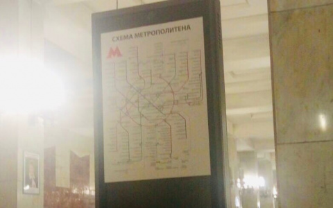 В Нижнем Новгороде в метро повесили карту московской подземки